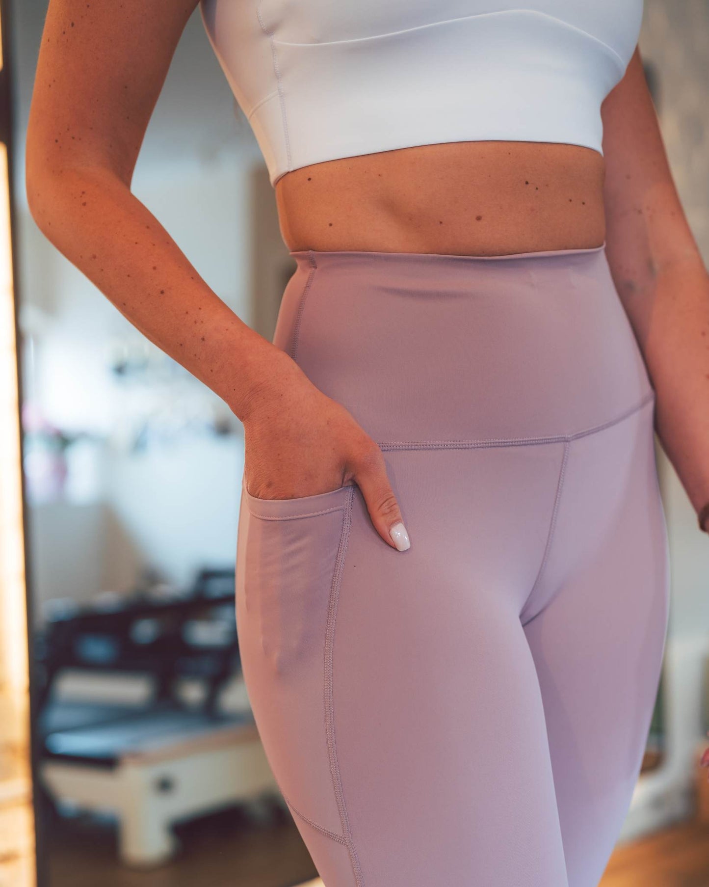 The Millie, Light Pink Sculpting Knee Padded Leggings