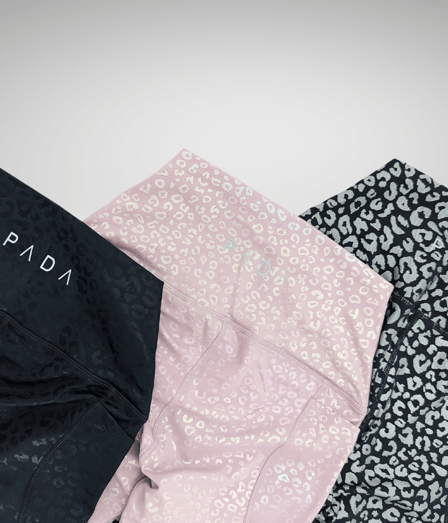 The Bella, Pink Embossed Iridescent Animal Print Knee Padded Leggings Pada