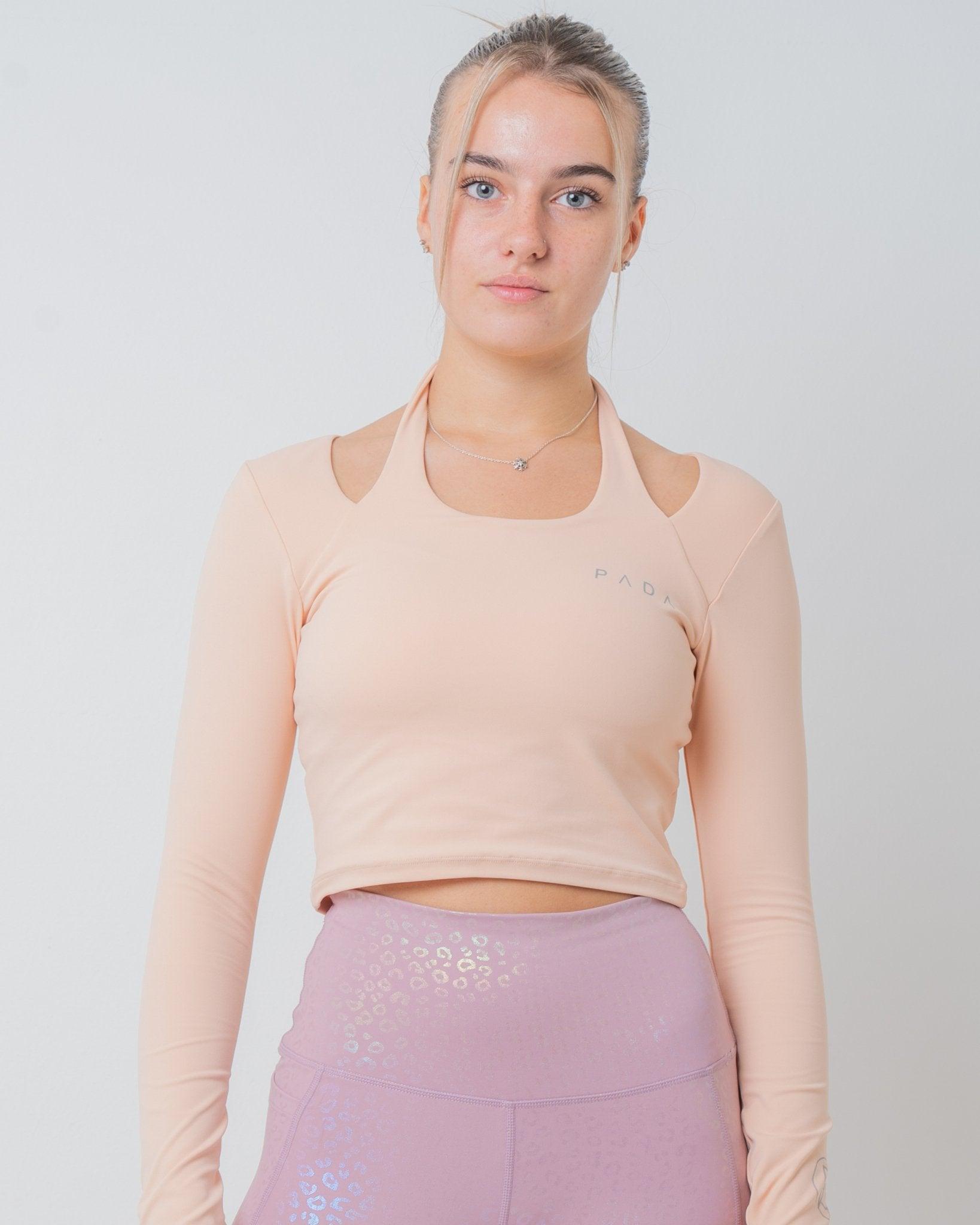 Nude Long Sleeve Gym Top Pada