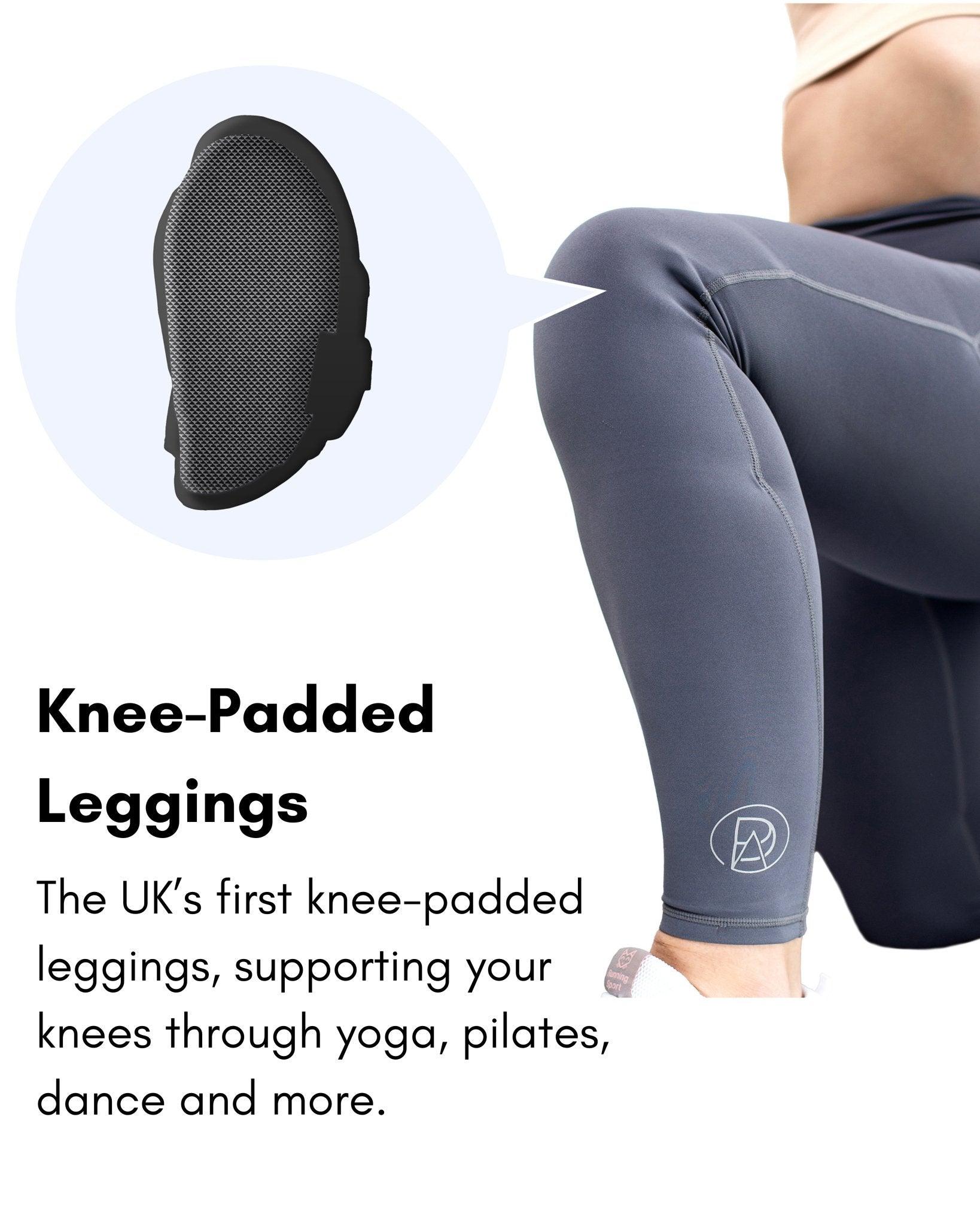 The Brooke, Grey/Nude Knee Padded Leggings Pada