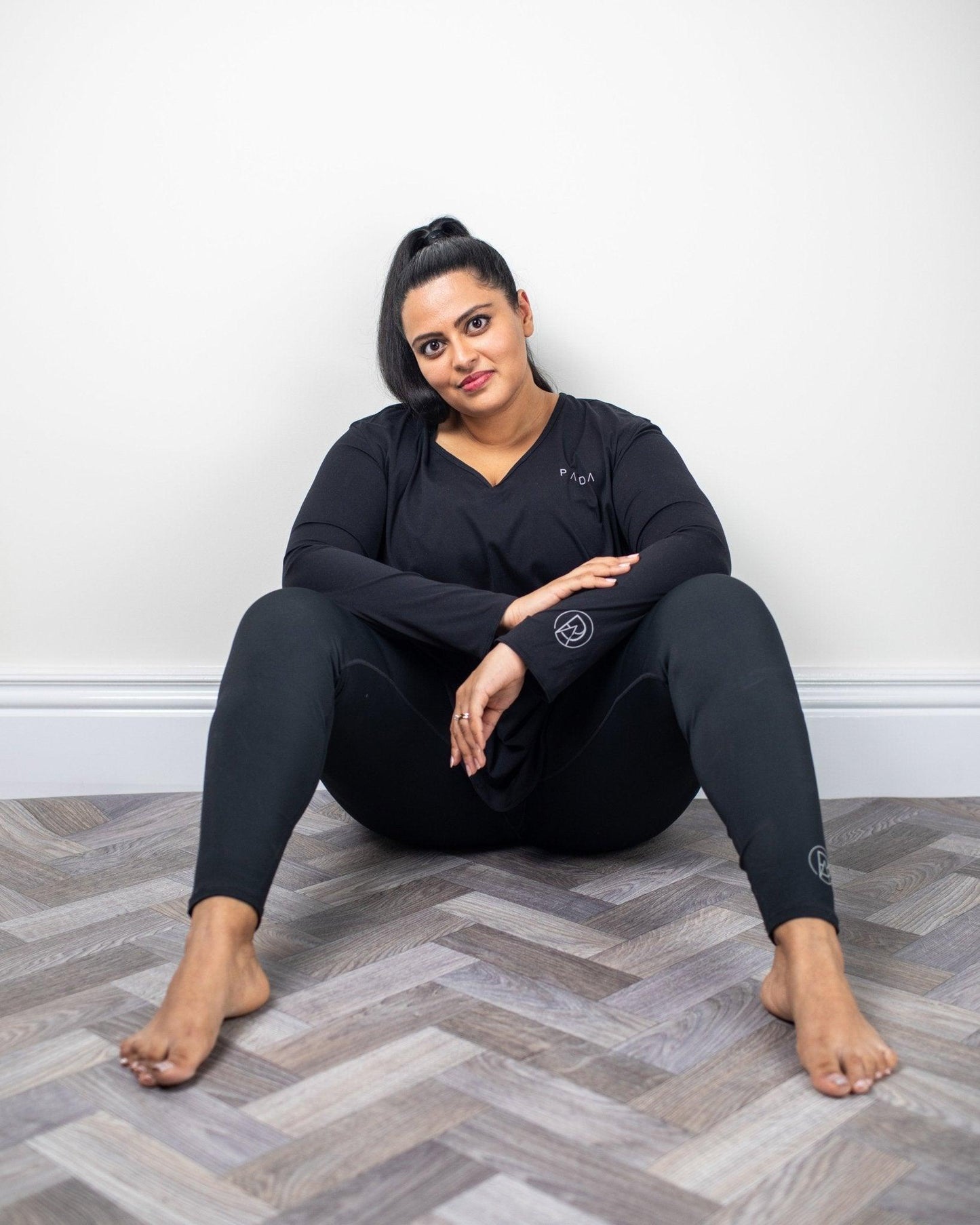 The Charlotte, Black Kneepadded Leggings Pada