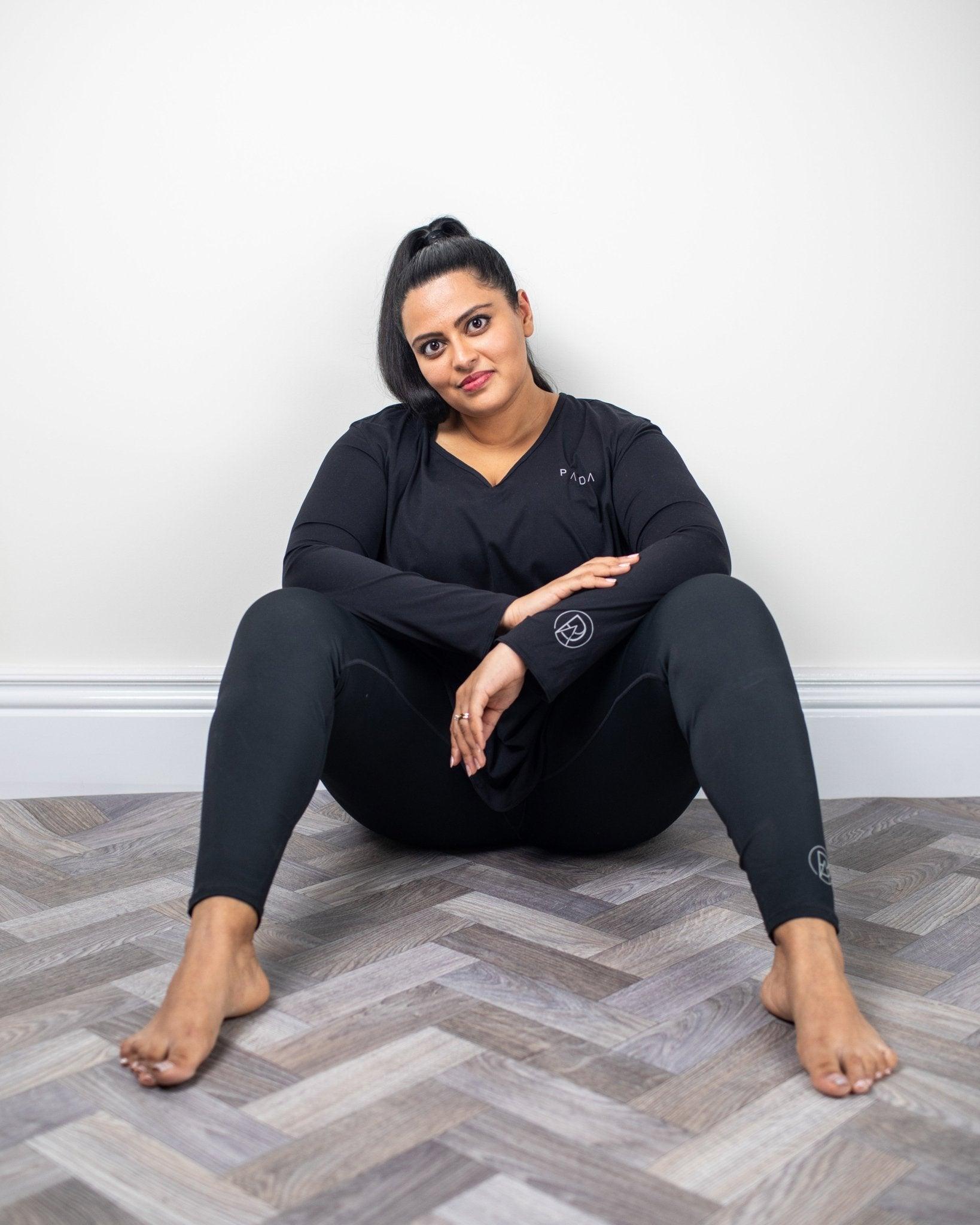 The Charlotte, Black Kneepadded Leggings Pada