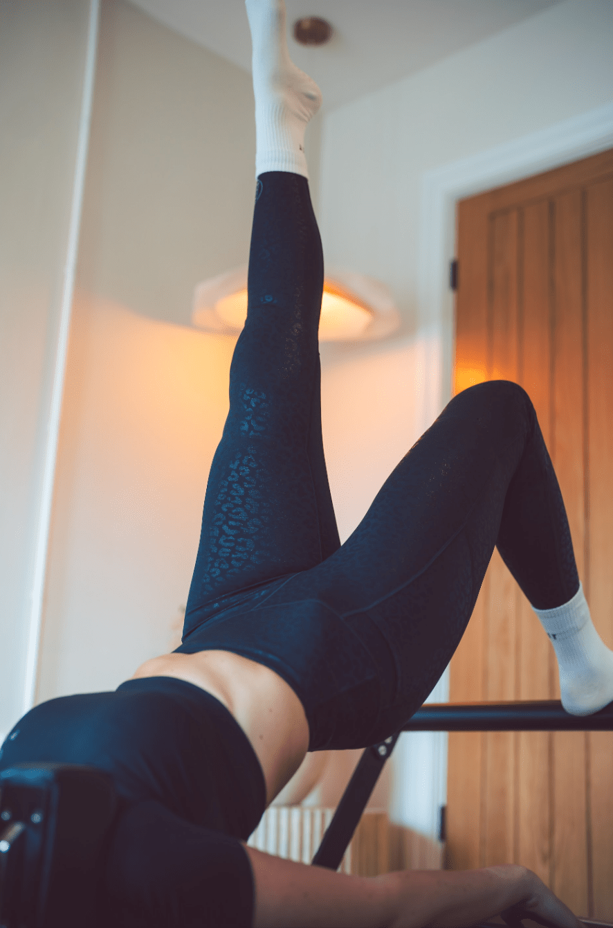 White Grippy Crew Style Socks for Pilates and Yoga