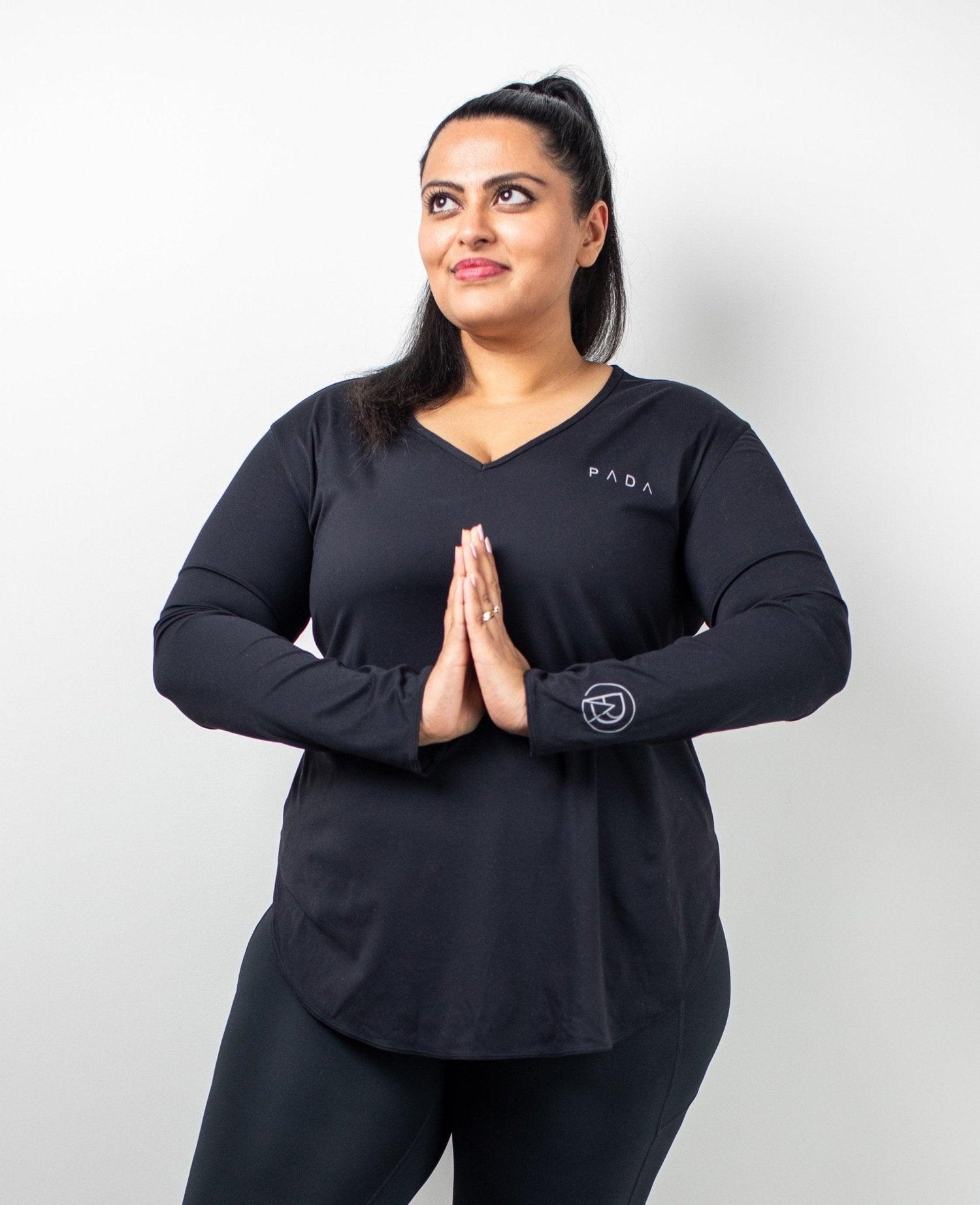 Black Swing Yoga Top Pada